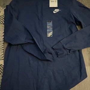 Nike Men's Deep Blue Long Sleeve Tee
